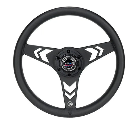 NRG NRG Aluminum Steering Wheel 330mm - Arow Cutout - Ergonomic Grip - Anadized Pink