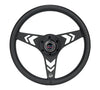 NRG NRG Aluminum Steering Wheel 330mm - Arow Cutout - Ergonomic Grip - Anadized Silver