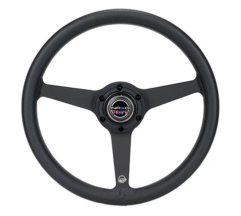 NRG NRG Aluminum Steering Wheel 330mm - Heritage Solid Spoke - Ergonomic Grip - Anadized Black