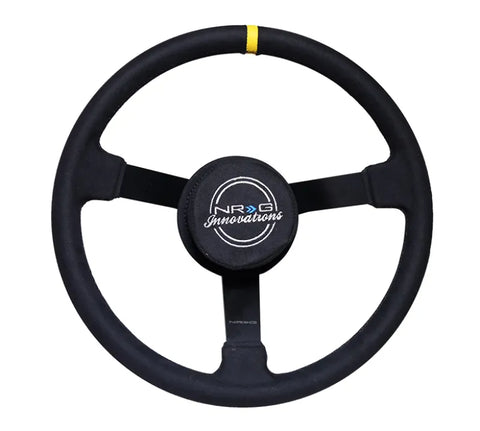 NRG NRG Reinforced Steering Wheel (380mm) Nascar/ Alcantara 3 Spoke w/ NRG Logo/ Removable Crushed Pad (image 2)