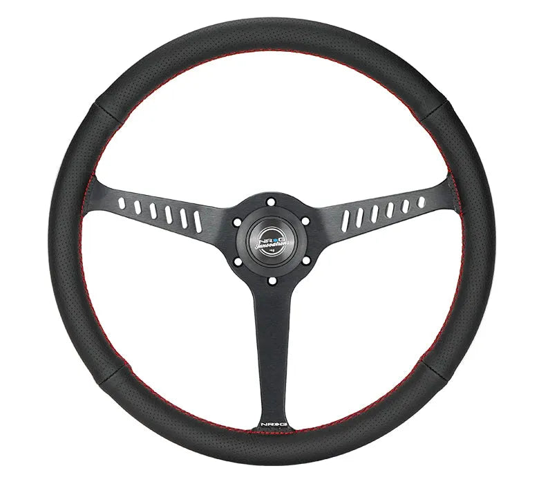 NRG NRG Reinforced Steering Wheel - Fuguz x NRG 1.5in Deep 5mm Spoke 380mm Sport Steering Wheel - Blk