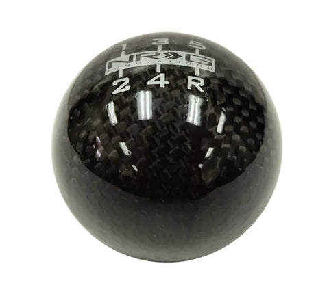 NRG NRG Universal Ball Style Shift Knob - Heavy Weight 480G / 1.1Lbs. - Black Carbon Fiber (5 Speed)