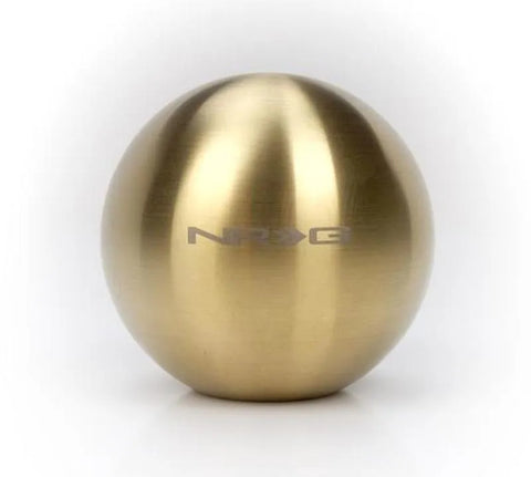 NRG NRG Chrome Gold Titanium Round Shifter Heavy Weight