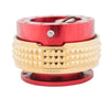 NRG NRG Quick Release Kit - Pyramid Edition - Red Body / Chrome Gold Pyramid Ring (image 3)