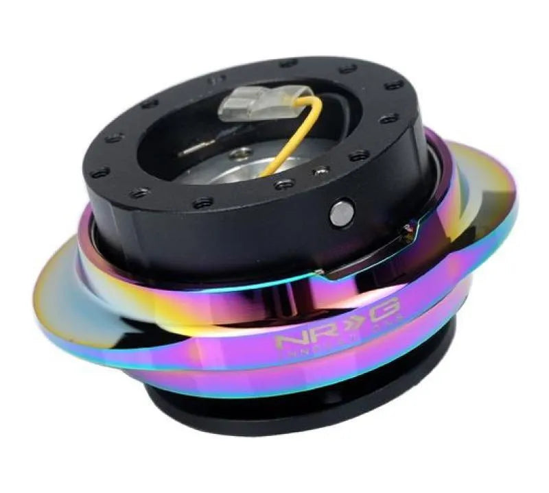 NRG NRG Quick Release Kit - Black Body/ Multicolor Oval Ring