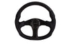 NRG NRG Carbon Fiber Steering Wheel (350mm) Oval Shape w/Black Carbon & Leather Trim