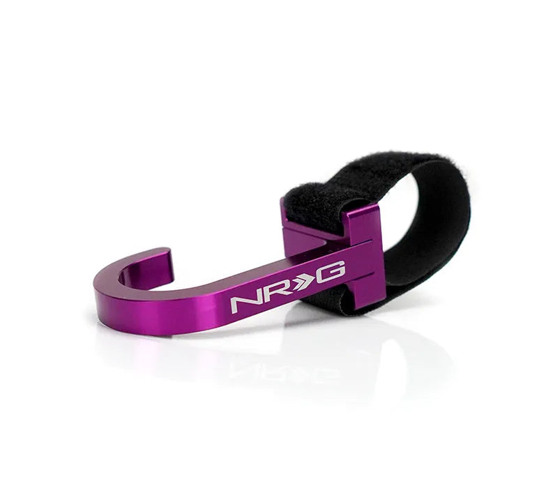 NRG NRG Steering Wheel Hook CNC Aluminum w/ Laser Logo - Purple
