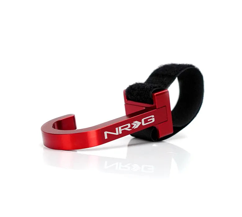 NRG NRG Steering Wheel Hook CNC Aluminum w/ Laser Logo - Red
