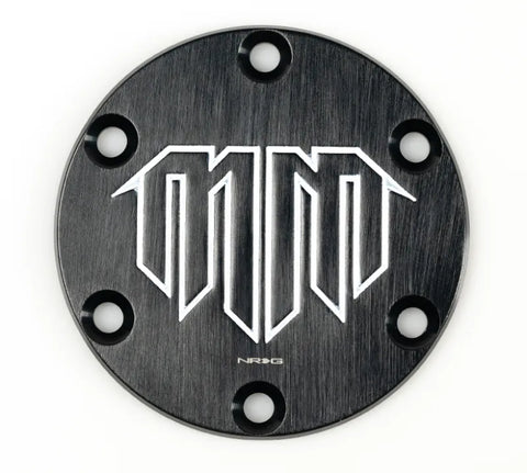 NRG NRG Mad Mike Logo Engraved Horn Delete- Black