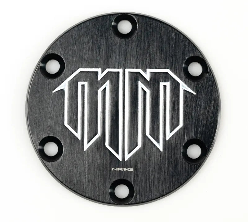 NRG NRG Mad Mike Logo Engraved Horn Delete- Black