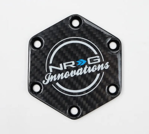 NRG NRG Carbon Fiber Horn Delete Button Circular Logo Front/ Back