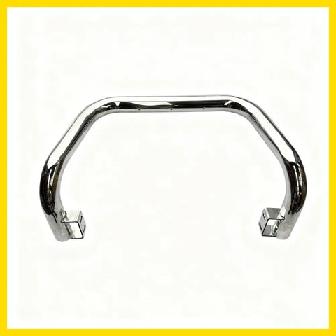 Chrome finished nudge bar front handlebar guard with squared end caps for holden colorado 2012-2020 compatible with front sensors