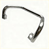 Chrome finished motorcycle handlebar guard with sleek curved design and mounting brackets for mitsubishi pajero 2015-2018 nudge bar