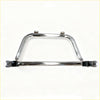 Chrome-finished metal nudge bar for mitsubishi triton 2005-2015 with sleek curved front fork guard design