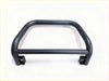 Black matte metal nudge bar with curved bars and mounting brackets compatible with mitsubishi triton 2005-2015 front sensors