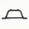 Black metal nudge bar with mounting brackets and circular end caps for mitsubishi triton 2005-2015 matte finish