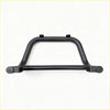 Black metal front bumper guard nudge bar with mounting brackets and circular end caps for mitsubishi triton 2005-2015 matte