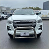 White isuzu d-max 2021-2023 with chrome nudge bar bull bar on front for ls lx models