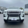 White isuzu d-max pickup truck with matte black nudge bar front bumper guard for ls lx 2021-2023 models