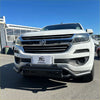 White holden colorado pickup truck with black lower style nudge bar and chrome grille for 2012-2020 models
