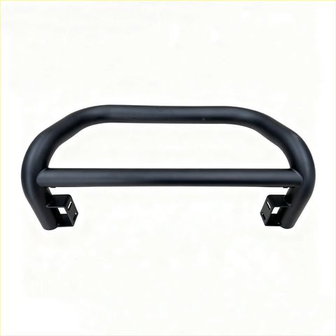 Black metal nudge bar medium size with curved design and mounting brackets for isuzu d-max 2021-2023 matte black