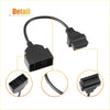 Black obd1 22-pin to obd2 16-pin adapter cable for toyota 1996-2000 perfect for 4wd ute offroad diagnostics