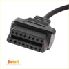 Black plastic obd2 16-pin diagnostic connector with textured grip for 4wd ute offroad toyota adapter cable