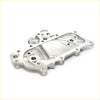 Silver machined aluminum oil cooler cover with bolt holes for nissan pathfinder terrano 1986-1995