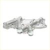 Silver metallic oil cooler cover with two cylindrical output shafts and threaded fittings for nissan pathfinder terrano yd21 wd21 1986-1993