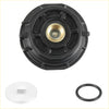 Black plastic oil filter housing cap with brass insert and molded ridges for toyota sequoia 2007-2020