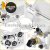 Silver metallic radiator cooling fan clutch assembly with black and gold connectors for jeep grand cherokee and dodge journey
