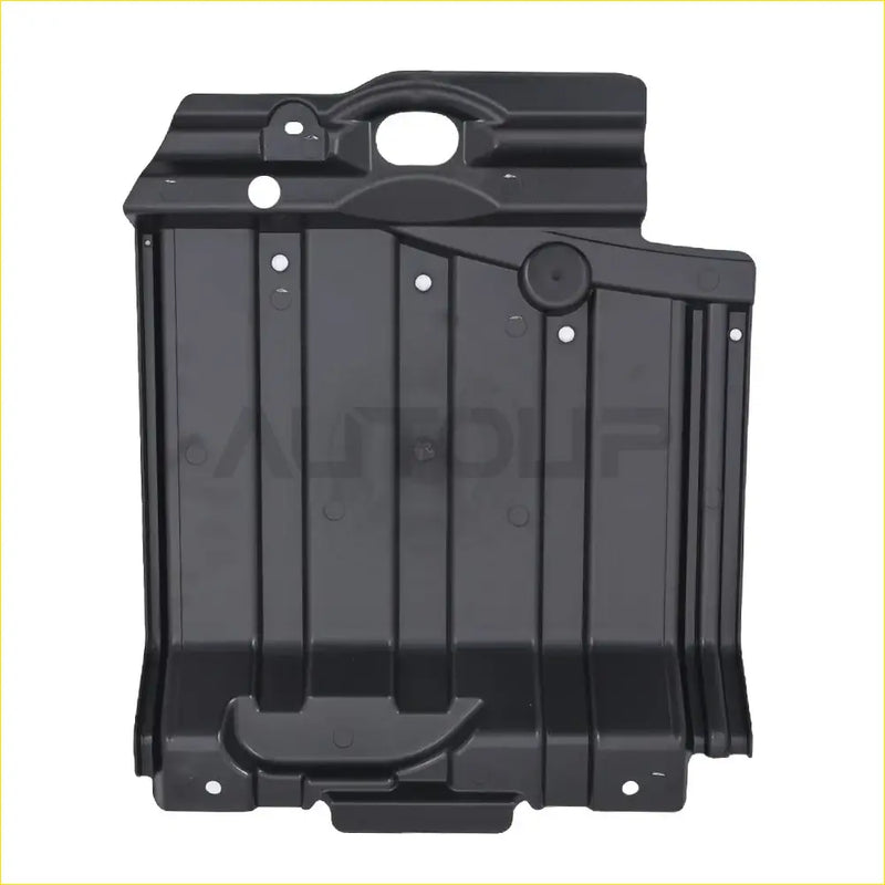 Black plastic oil pan undercarriage protection panel with molded ridges and mounting holes for jeep grand cherokee 2011 2019