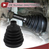 Black rubber outer cv joint boot with ribbed flexible design and clamps for toyota highlander 2008-2013