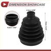 Black rubber outer cv joint boot with ribbed accordion design and clamps for toyota highlander 2008-2013