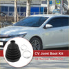 Outer cv joint boot kit for Toyota RAV4 with black rubber boot and two silver metal clamps visible from front side