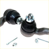 Black-painted outer tie rod ends with metallic threaded fittings and hardware for datsun nissan 720 d21 1983-1986