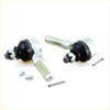 Outer tie rod end set for datsun nissan 720 with silver metal steering knuckle assemblies and black rubber boots