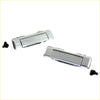Outside door handle set for Ford Courier Ranger Mazda B Series Bravo with chrome finish rectangular handles and pull tabs