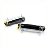 Outside door handle x2 for isuzu faster kb21 kb26 kb41 black and silver with yellow plastic adjustment knobs back side view