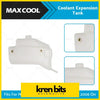 White plastic coolant expansion tank with translucent molded contours fit for mitsubishi triton ml mn overflow bottle
