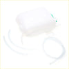 Transparent plastic overflow radiator tank with green cap and clear tubing for nissan d21 navara 1986-1997