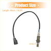 Black oxygen sensor with flexible cable and threaded metal end for toyota avalon 2005-2018 compatible parts back view
