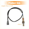 Black coiled oxygen sensor cable with gray connector and copper brass sensor head for Toyota RAV4 2.0L 2013-2018