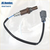 Bronze oxygen sensor for toyota tacoma 2.7l with black rubber wire and gray plastic connector shown from the back side