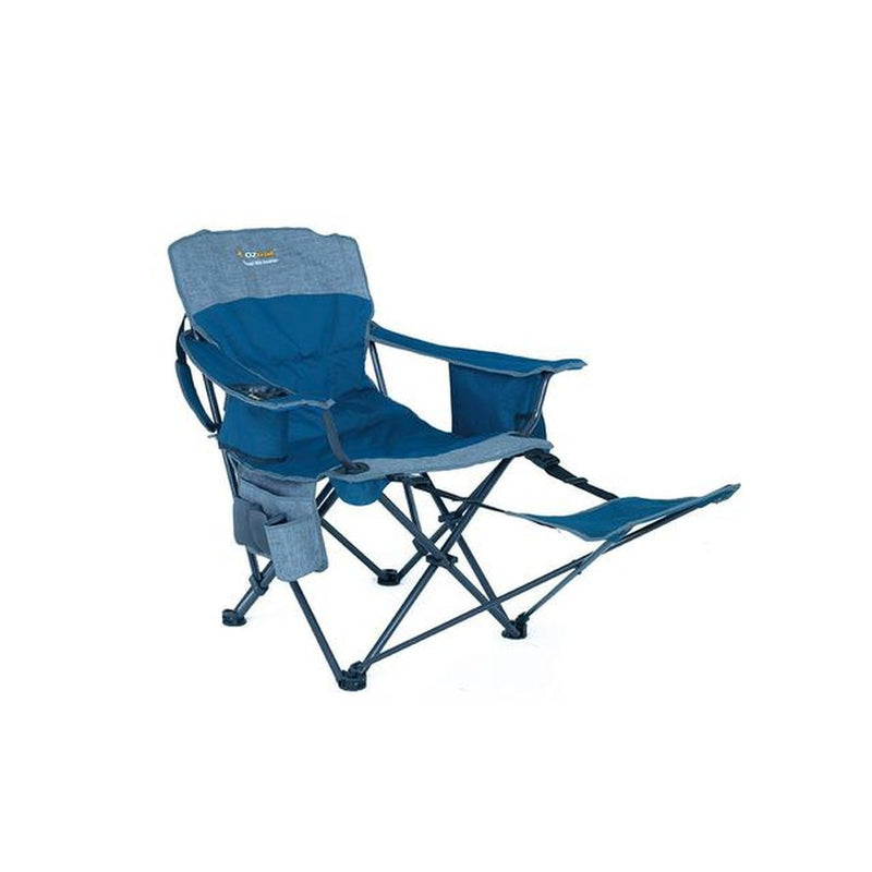 OZtrail Monarch Arm Chair with Side Storage & Foot Rest