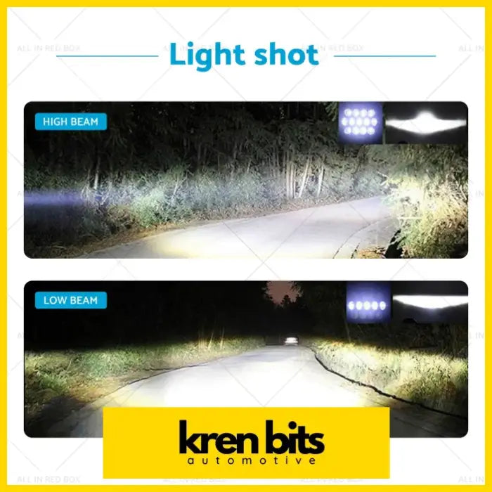 Pair 7In Round LED Headlights Hi Lo DRL Beam Headlamps Sealed - Lighting & Bulbs>Headlight Assemblies