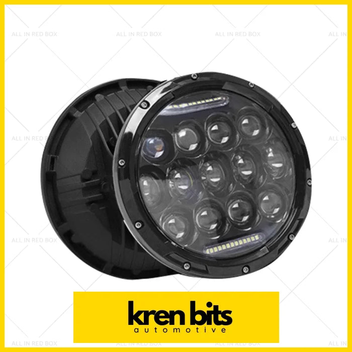 Pair 7In Round Led Headlights Hi Lo Drl Beam Headlamps Sealed Suitablefor Patrol Lighting &