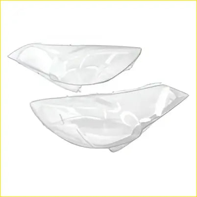 Pair of clear plastic headlight lens covers for Subaru Liberty Outback 2010-2014 front view