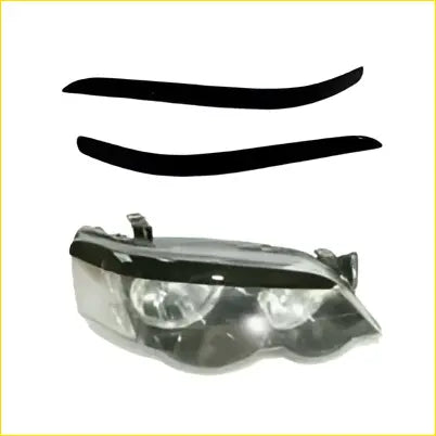 Pair of black plastic headlight trim strips fit for ford falcon ba bf series fpv sedan ute xt xr
