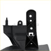 Pair headlight radiator bracket left and right for jeep grand cherokee black plastic with mounting holes and structural features